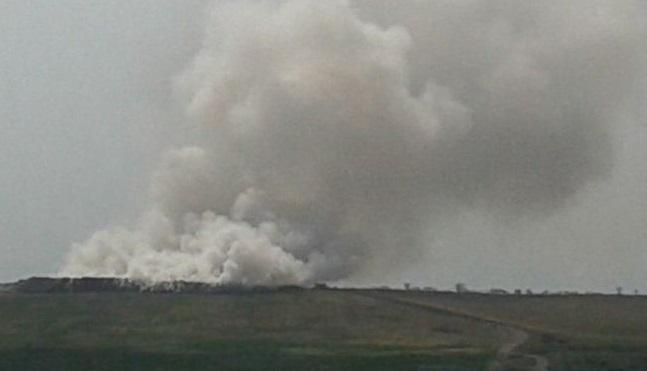 В Бахчисарайском районе горит полигон ТКО (фото, видео)